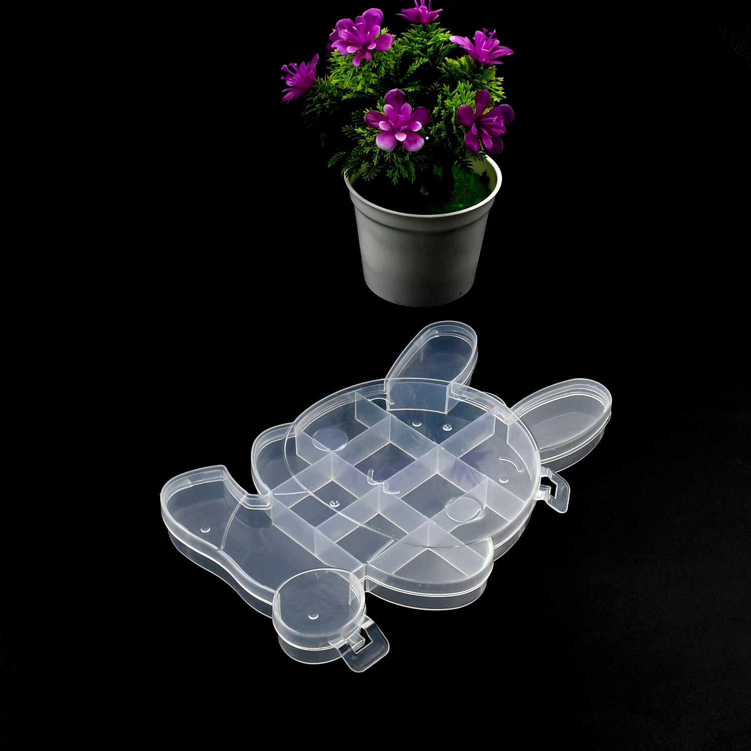 6557 Transparent Cartoon Bear Clear Plastic Storage Box Jewelry Box Jewelry Organizer Holder Cabinets For Small Objects (1 Pc) 6557 Transparent Cartoon Bear Clear Plastic Storage Box Jewelry Box Jewelry Organizer Holder Cabinets For Small Objects (1 Pc)